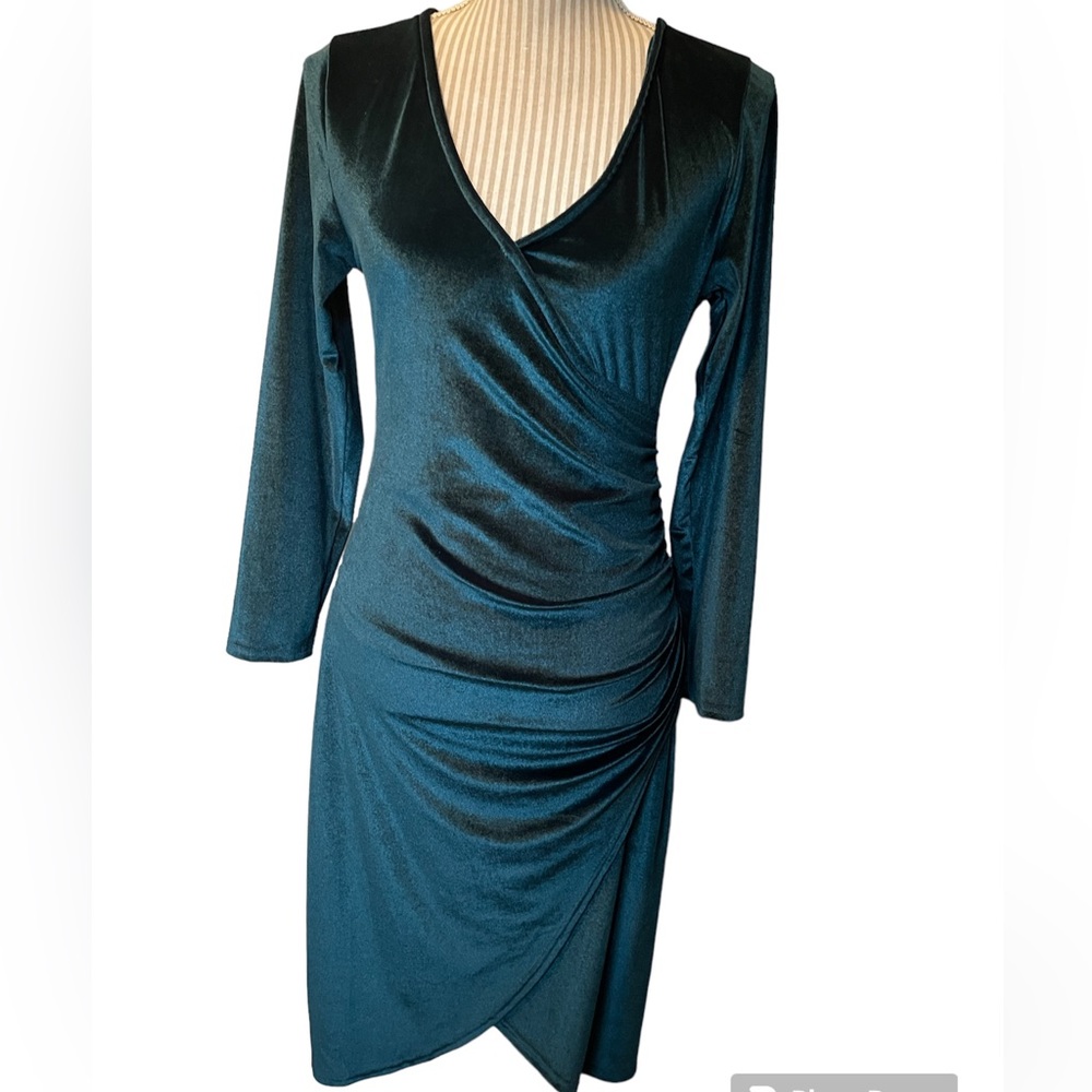 Amazon green velvet dress